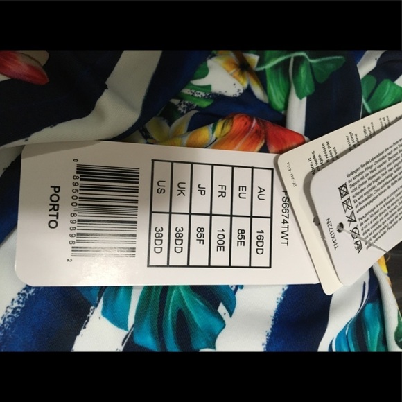 NWT Fantasie Porto Twist Tankini Swim Top 38DD - Picture 8 of 15